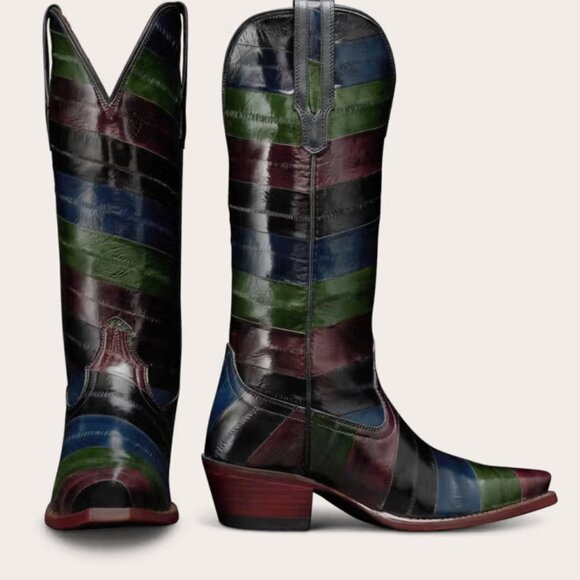 Tecovas Exotic Eel - The Annie Cowboy Boots - Picture 1 of 6